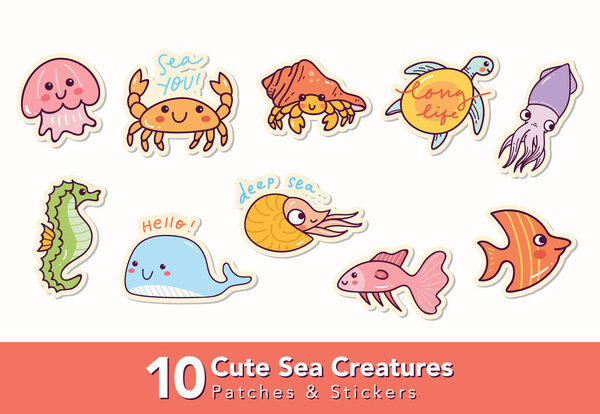 vector set of cute cartoon animals