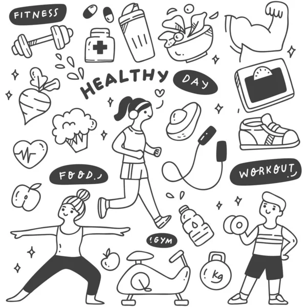 Fitness Lifestyle Concept Icon Design Vector Illustration Eps Graphic — Stock Vector