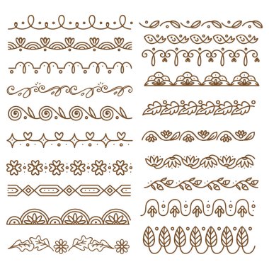 Tasarım için vektör dekoratif ögeler kümesi