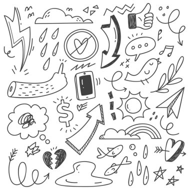 karalama el çizilmiş vektör illüstrasyonu