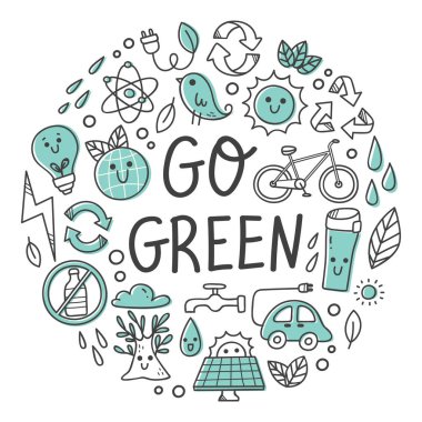 ekoloji simgelerinin ve simgelerinin vektör kümesi