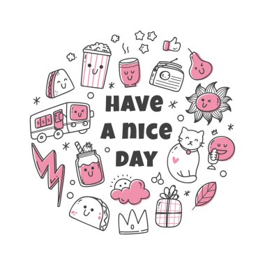 vektör el çizilmiş karalama kümesi.