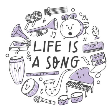 Hayatın el çizimi bir şarkıdır.