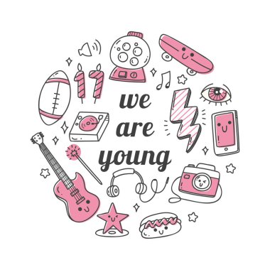 vektör el çizildi.