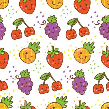 Komik meyveli kusursuz desen