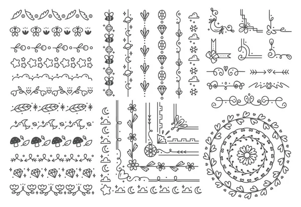 Conjunto Marcos Vectoriales Flechas — Archivo Imágenes Vectoriales