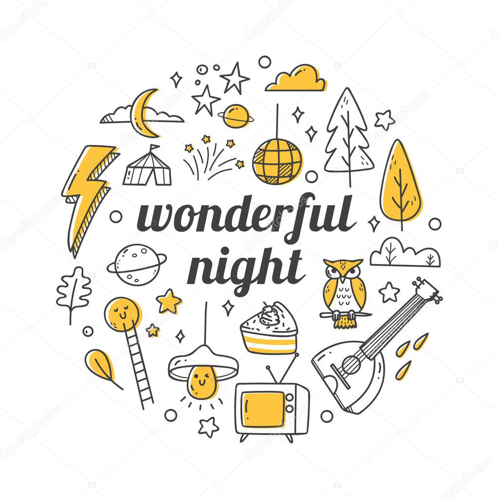 Vector illustration of wonderful night