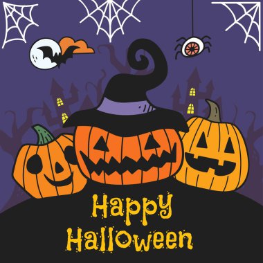 Selamlama ile Cadılar Bayramı arkaplanı 