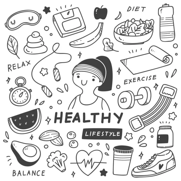 Vector Illustration Healthy Lifestyle — Stock Vector