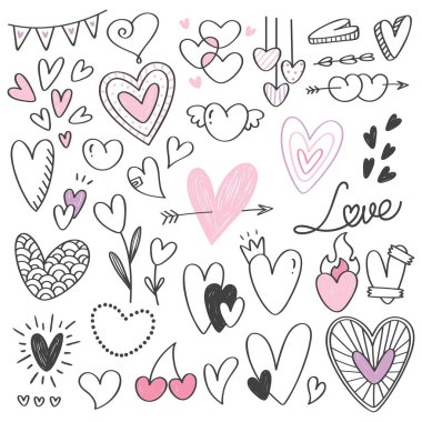 El çizimi kalp karalama çizimi