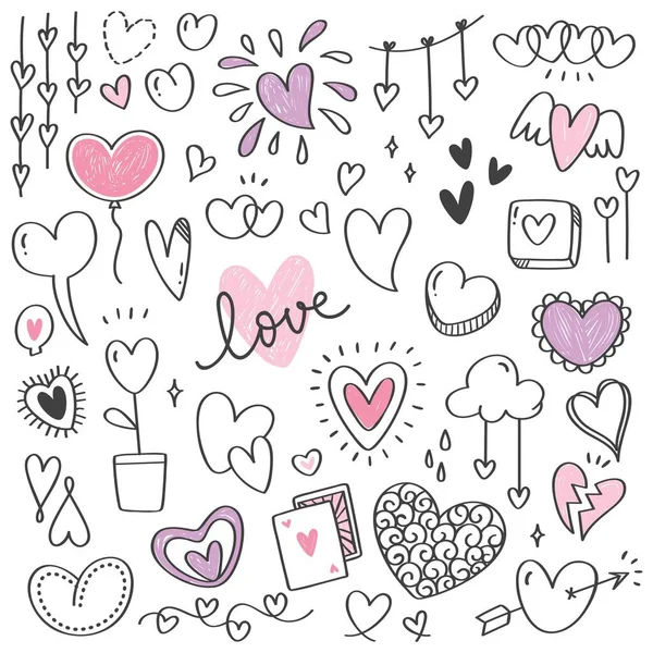 Hand Drawn Heart Doodle Illustration — Stock Vector