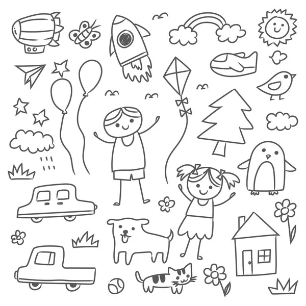 子供の絵のイラスト — ストックベクタ