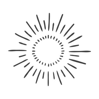 Grafiksel Elementler için Muhteşem Vintage Güneş patlaması