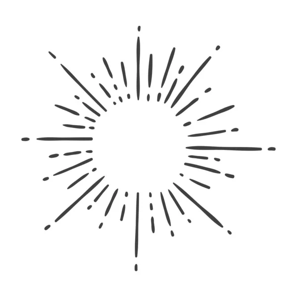 Иллюстрация Удивительного Винтажного Солнечного Взрыва Графических Элементов — стоковый вектор
