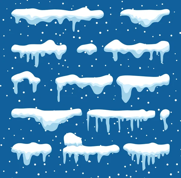 Ilustración Vectorial Nubes Nevadas Fondo Azul Para Espacio Copia — Archivo Imágenes Vectoriales