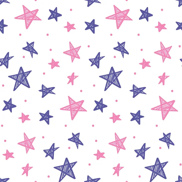 Sketchy étoiles fond — Image vectorielle