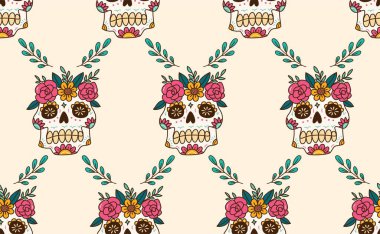 Şekerkafalar kusursuz desenli vektör çizimi