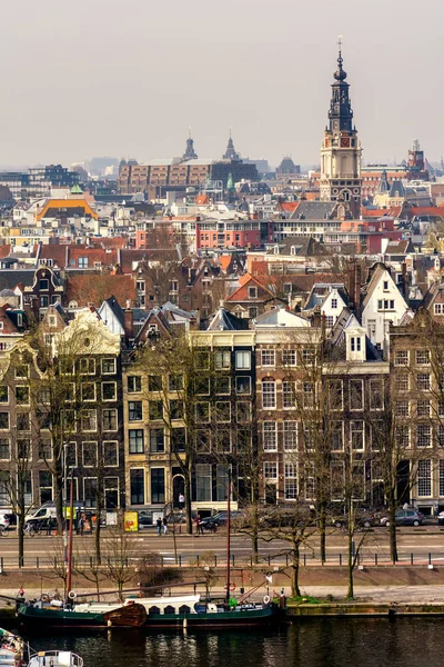 Amsterdam Nizozemsko Dubna 2018 Amsterdam Panorama Panorama Oosterdok Nizozemsku Oosterdok — Stock fotografie