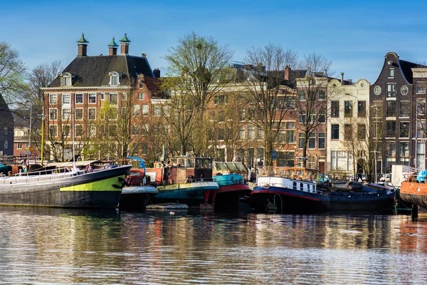 Amsterdam skyline cityscape from the Oosterdok in the Netherlands.