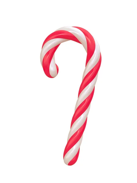 Candy Cane geïsoleerd op wit. Uitknippad opgenomen — Stockfoto