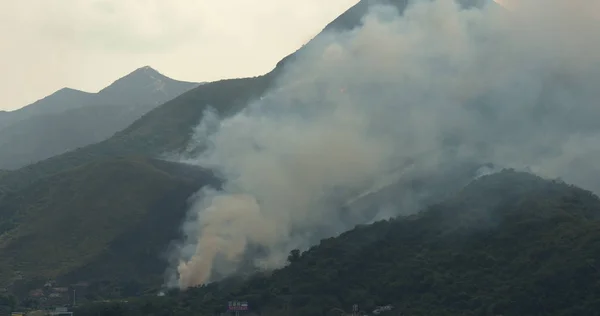 Vrchlabí Hong Kong Duben 2018 Vážně Požáru Nehoda Hoře Helikoptérou — Stock fotografie