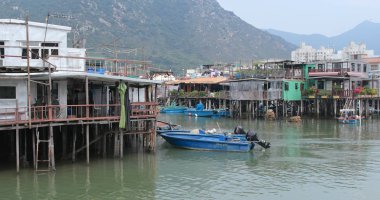 Tai O, Hong Kong - 03 Mayıs, 2018: Tai O balıkçı köyü 