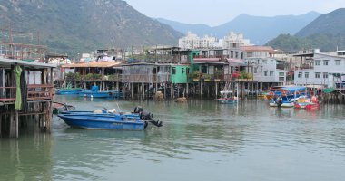 Tai O, Hong Kong - 03 Mayıs, 2018: Hong Kong Tai O köyü