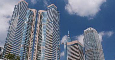 Merkez, Hong Kong - 31 Mayıs, 2018: Hong Kong iş kuleleri