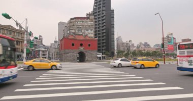 Taipei city, Tayvan - 27 Mayıs, 2018: Taipei şehir duvar