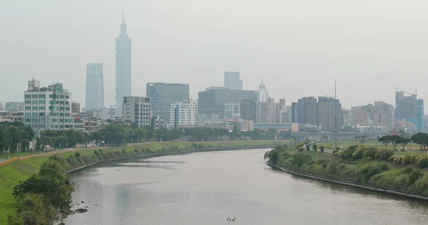 Taipéi Taiwán Mayo 2018 Contaminación Del Aire Taipéi — Foto de Stock