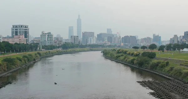 Taipéi Taiwán Mayo 2018 Contaminación Del Aire Taipéi —  Fotos de Stock