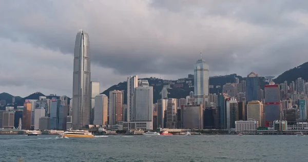 Victoria Harbour Hongkong Hongkong Kwietnia 2018 Hong Kong Miejskich Skyline — Zdjęcie stockowe