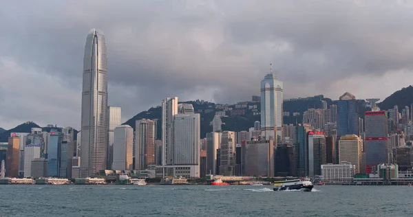 Victoria Harbour Hong Kong Aprile 2018 Hong Kong Urban Skyline — Foto Stock