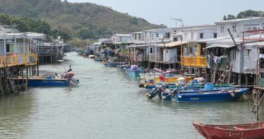 Tai O, Hong Kong - 03 Mayıs, 2018: Hong Kong Tai O köyü