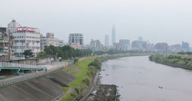 Taipei city, Tayvan - 27 Mayıs, 2018: hava kirliliği Taipei City