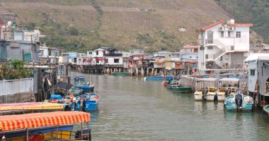 Tai O, Hong Kong - 03 Mayıs, 2018: Hong Kong eski balıkçı köyü
