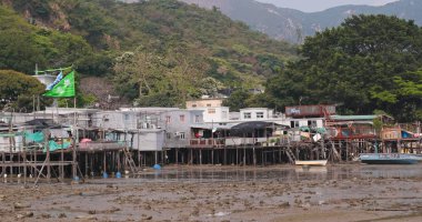 Tai O, Hong Kong - 03 Mayıs, 2018: Tai o Hong Kong eski balıkçı köyü