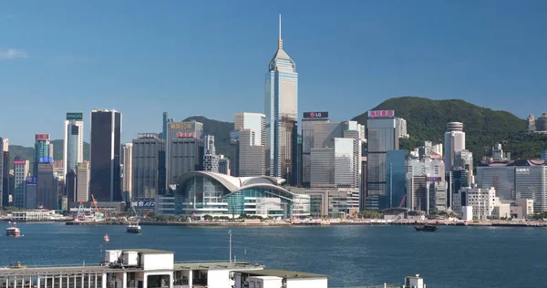 Victoria Limanı, Hong Kong - 31 Mayıs, 2018: Hong Kong kentsel şehir manzarası