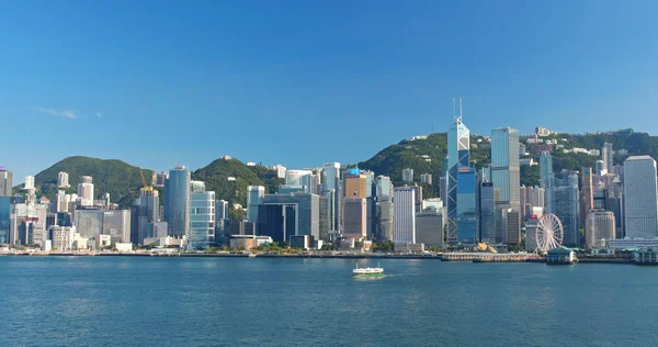 Victoria Harbour Hongkong Hongkong Kwietnia 2018 Hong Kong Miejskich Skyline — Zdjęcie stockowe