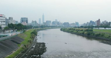 Taipei city, Tayvan - 27 Mayıs, 2018: hava kirliliği Taipei City