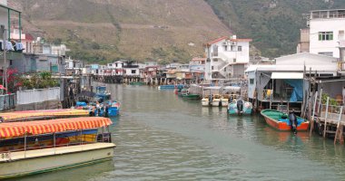 Tai O, Hong Kong - 03 Mayıs, 2018: Tai O balıkçı köyü