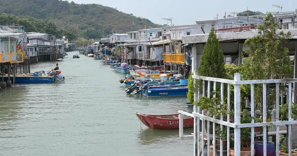 Tai O, Hong Kong - 03 Mayıs, 2018: Tai O balıkçı köyü Hong Kong