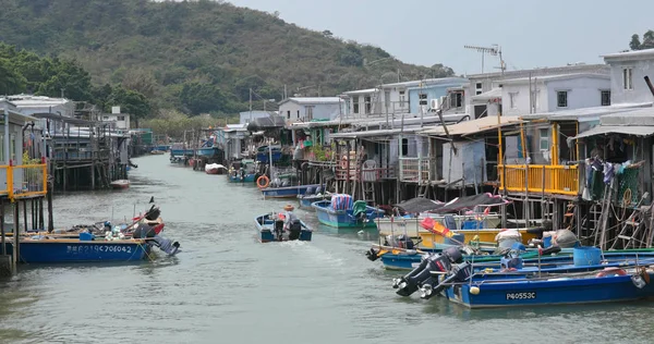 Tai O, Hong Kong - 03 Mayıs, 2018: Hong Kong Tai O balıkçı köyü 