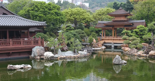 Diamond hill, Hong Kong - 21 Nisan, 2018: Chi Lin Nunnery Hong Kong