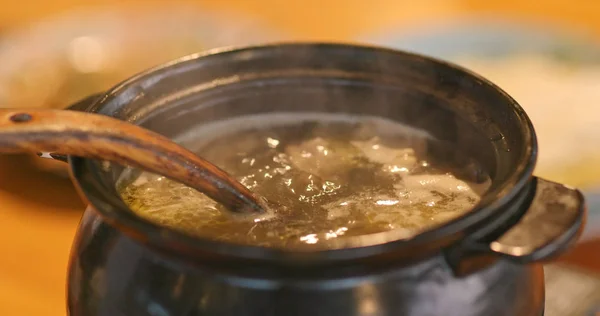 Ogrzewanie Misy Chińska Zupa Restauracji — Zdjęcie stockowe