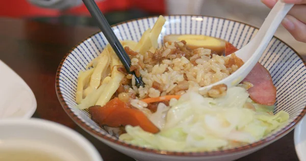 Χοιρινό Κιμά Ρύζι Εστιατόριο Της Ταϊβάν — Φωτογραφία Αρχείου