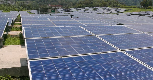 Solar Power Panel Plant Station — Stock Photo, Image