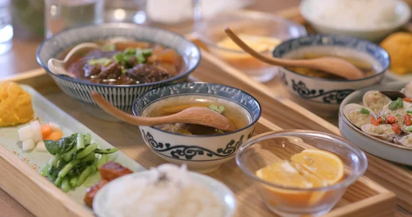 Блюда Тайваньском Ресторане — стоковое фото