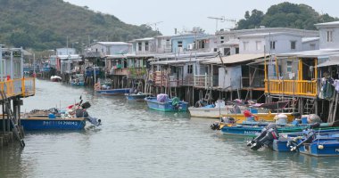 Tai O, Hong Kong - 03 Mayıs, 2018: Tai O balıkçı köyü