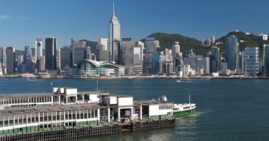 Victoria Harbour, Hong Kong - 31 Mayıs, 2018: Hong Kong manzara